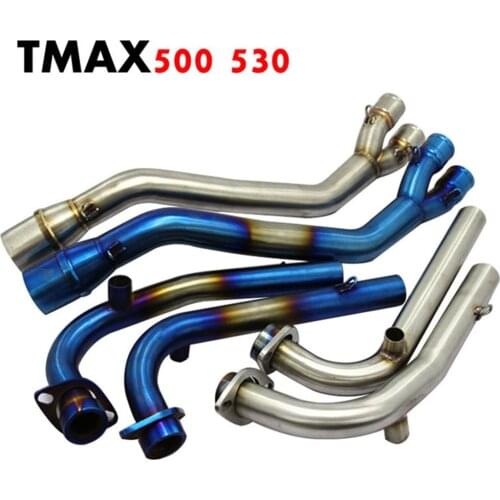 T MAX 530 Motorcycle Exhaust Muffler Middle and Front Link Pipe For Yamaha T MAX 530 T MAX 500 2008 to 2016 Slip-on T MAX