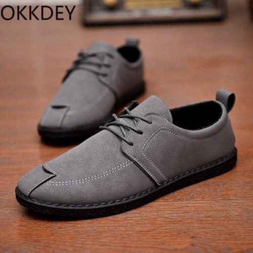 2020 British Mens Casual Shoes All-match Comfortable Stitching Loafers Korean Fashion Mens Flat Shoes