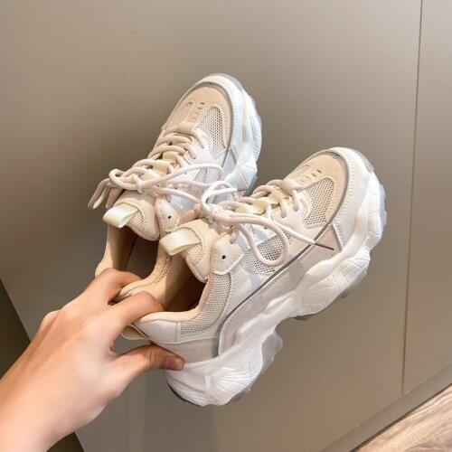 2021 Chunky Sneakers Trendy Women Dad Shoes Pink Spring Summer Casual Shoes Fashion Womens Sneakers Classic Trainers