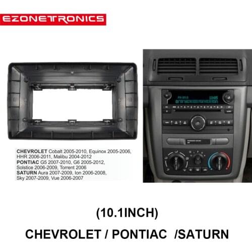 1-2Din Car DVD Frame Audio Fitting Adaptor Dash Trim Kits Facia Panel 10.1" For CHEVROLET Cobalt Equinox HHR Malibu Radio Player