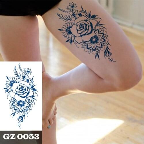 1Pcs Herbal Extracts Juice Tattoo Flowers Body Art Waterproof Temporary Tattoo Sticker For Men Women