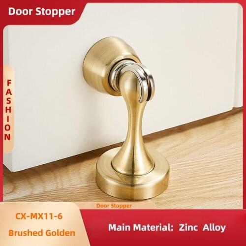 1pc Wood Door Magnetic Stop Bathroom Door Holder Heavy Duty Powerful Door Stopper Doorstop Zinc Alloy Godlen Door stops