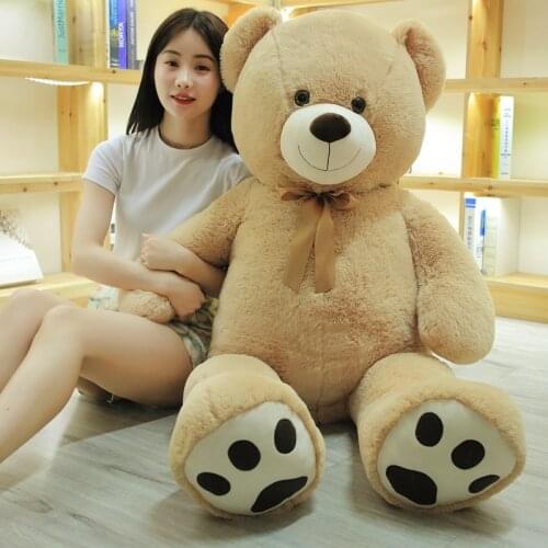 1pc 120CM Giant Size American Teddy Bear Plush Toys High Quality Stuffed Soft Animals Bear Toy for Children kawaii Birthday Gift