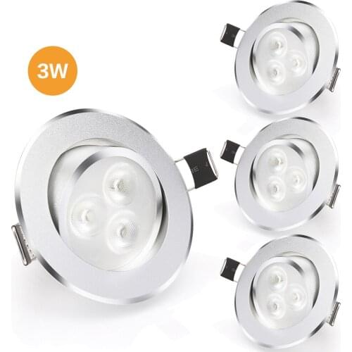 10pcs/Lot) 3W LED Ceiling Lamp AC85~265V Warm White/Cool White LED Ceiling Light Recessed LED Lamps Spotlight