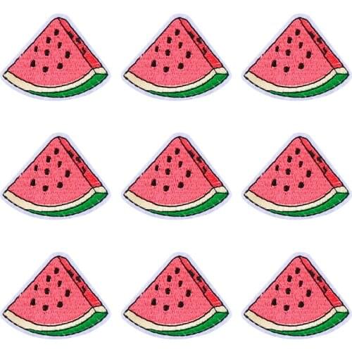 Pulaqi 10PCS Watermelon Patch Cartoon Wholesale Patches Iron On Patches For Clothing Fruit Wholesale Dropship Custom Patch