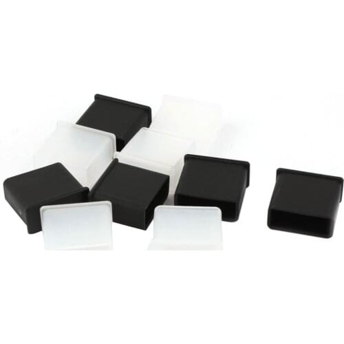 10Pcs Plastic USB A Male Anti-Dust Plug Stopper Cap Cover Black Clear-Hot