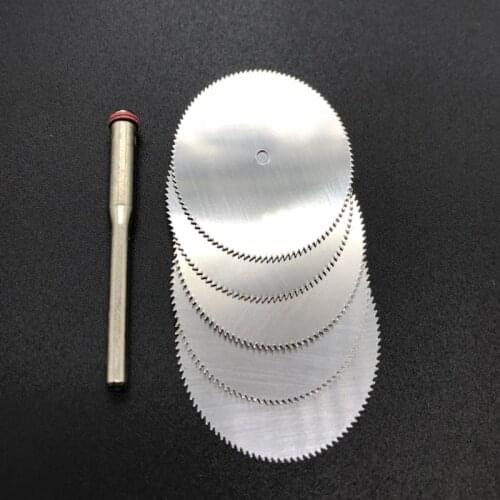 32mm Stainless Steel Slice Metal Cutting Disc with 1 Mandrel for Dremel Rotary Tools 5Pcs/set