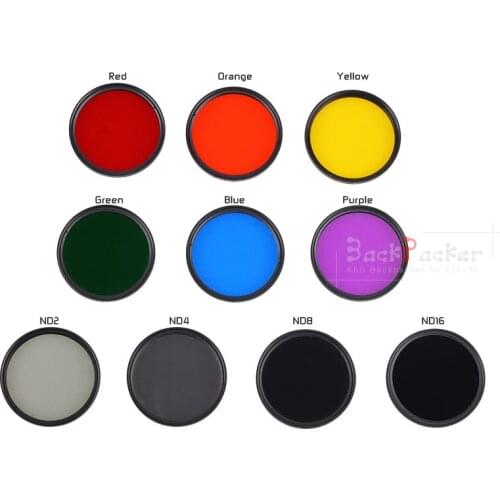 46mm Camera Filter Gradient Full Red Orange Purple Yellow Green Blue ND2 4 8 16 for Lumix G 25mm f/1.7/Sigma 19mm f/2.8 EX DN