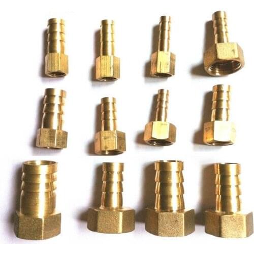 5pcs 3/8" BSP Female-6mm Barb Hose Brass Adapter Coupler 6mm-3/8" BSP