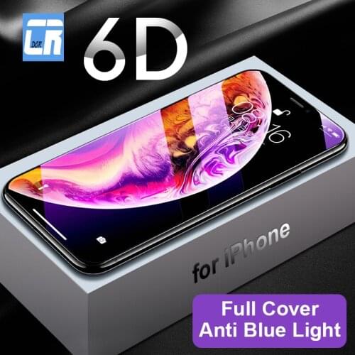 6D Curved Edge Full Cover Screen Protector Tempered Glass for iPhone 11 12 pro XS MAX XR 8 7 6s Plus Anti Blue Light Protective