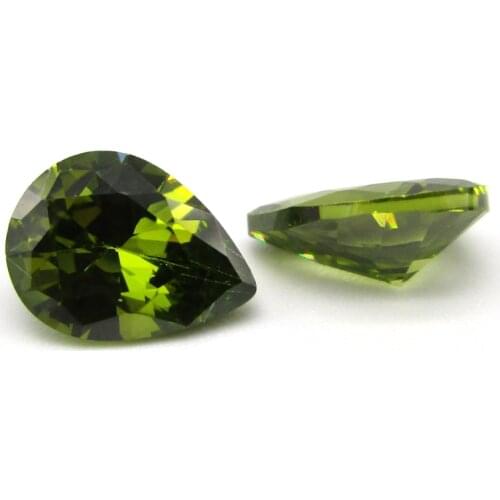 9x11mm Pick Colors Cubic Zirconia Wholesale Pear Shaped CZ Stones Orange Yellow Black