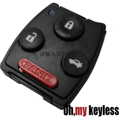 Entry Remote Control Car Key Case Fob for Honda Remote Accord Fit Civiv Fit CRV XRV Jade 3+1 Button Remote Key Shell
