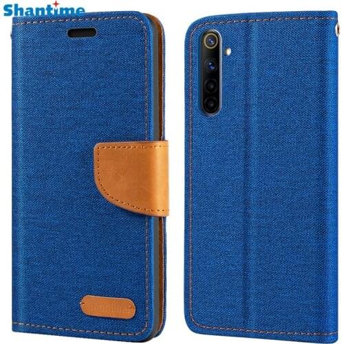 Oxford Leather Wallet Case For OPPO Realme 6 6S With Soft TPU Back Cover Magnet Flip Case For OPPO Narzo OPPO Realme 6i India