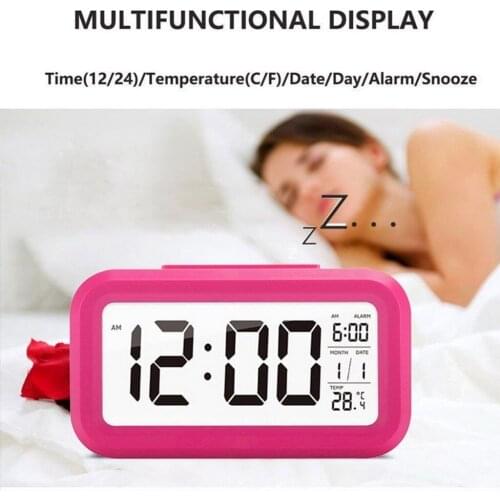 Digital Alarm Clock LCD Display With Calendar For Home Office Clock Electronic Kids Clock LED Desktop Digital Clocks 20MAR20