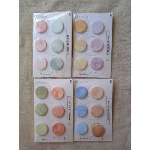 Colorful round sticky note memo pad(1pack)