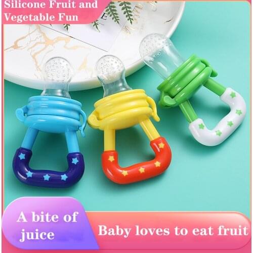 Baby Teether for Teeth Bebe Pacifier Fresh Food Feeder Babies accessories newborn Silicone Rice Cereal Fruit Bottle Squeeze
