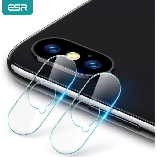 ESR 2pcs Camera Lens for iPhone X XS XS Max Tempered Glass Screen Protector Full Cover Camera Len Protective Film