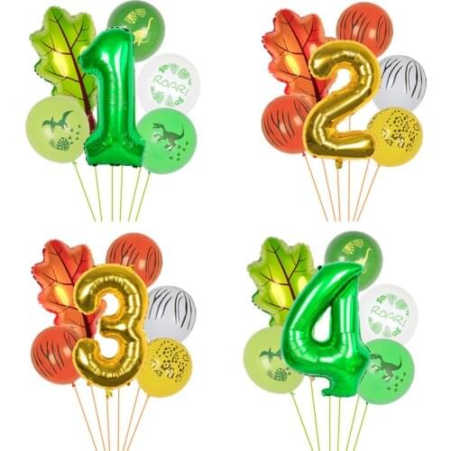 Dinosaur Foil Balloons Boys Animal Balloons Happy Birthday Balloon Baby Kids Birthday Party Animal World Decoration