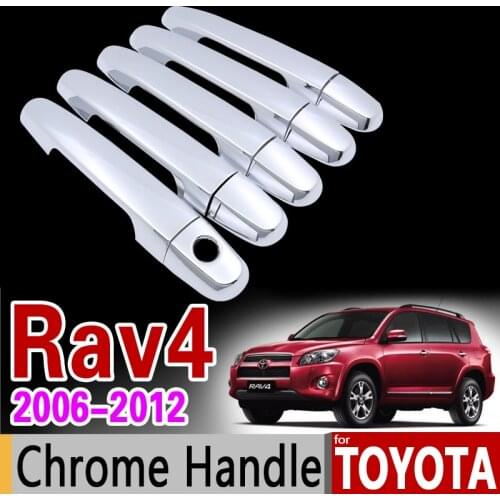 Chrome Door Handle Cover Trim Set for Toyota RAV4 30 XA30 2006 2007 2008 2009 2010 2011 2012 RAV 4 Car Accessories Stickers