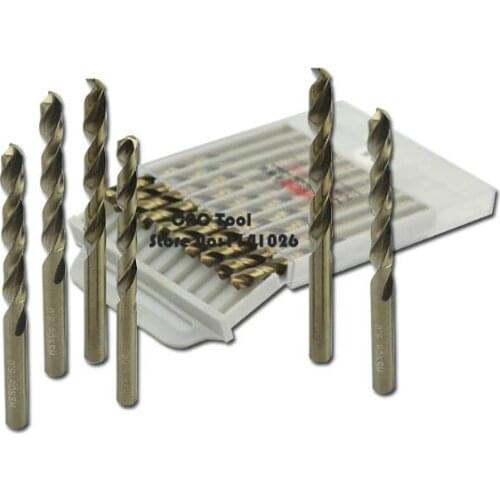 10pcs 5.5mm-8.5mm HSS-Co Hemp Flowers M35 Cobalt Drill Special Stainless Steel Twist Drill Bits ( 5.5mm/6.0mm/7.0mm/8.0mm)