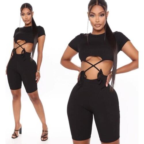 Backless Short Jumpsuit One Piece Sport Clothing Fitness Gym Suit Women Workout Tracksuit Running Pants Sportswear Gym Yoga Set