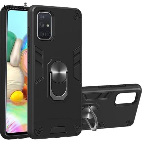 Magnetic Finger Phone Pouch For hoesje Samsung A71 Estojo Plain Soft TPU Shell Celular sFor Samsung Galaxy cellular A71 Case