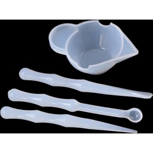 3pcs/Set Mix Cup Silicone Mold DIY Jewelry Making Stick Handmade Accessories Epoxy Resin Tools