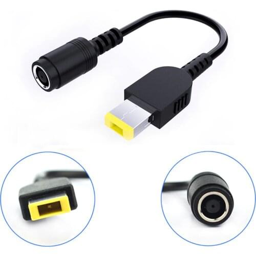 OULLX 7.9*5.5mm Round Jack to Square Plug End Adapter Pigtail Charger Power Adapter Converter Cable For IBM Lenovo Thinkpad