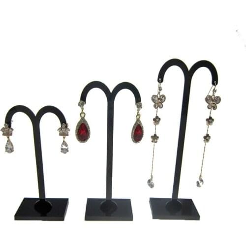 Earrings Display Shelf Stand Holder Jewelry Organizer Rack M Pattern Stud Earrings Holder Display Stand Jewelry Rack 3 Pcs/set