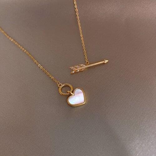 Heart Arrow Necklace for Women Best Friends Gift Dainty Jewelry Bitthday Gift Collier Femme