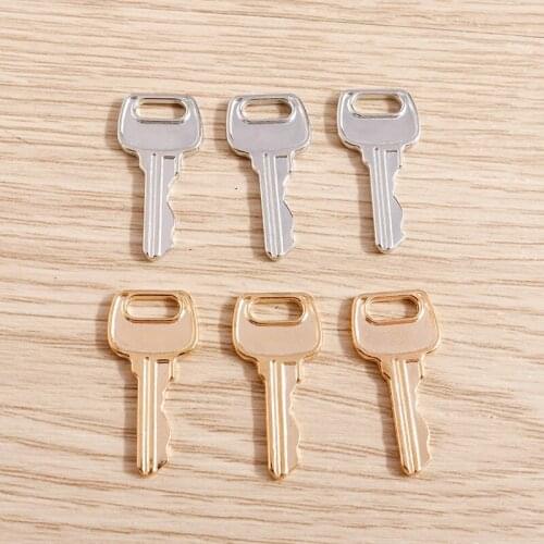 20pcs 12*24mm Trendy Gold Color Key Charms for Earrings Pendants Necklaces DIY Decoration Handmade Craft Jewelry Findings Making