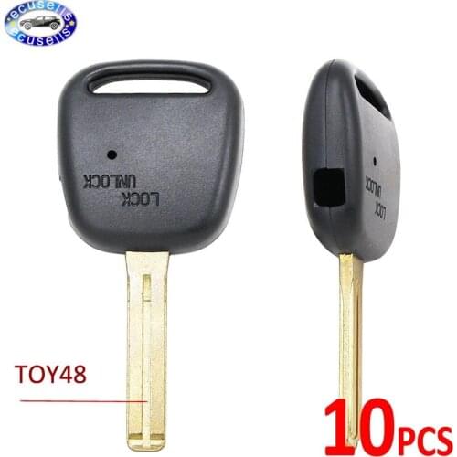 SALE ! 10 PCS, Side 1 Button Remote Key Shell for Key Case Fob Uncut Blade TOY48