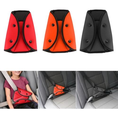 Car Seat Safety Belt Cover Sturdy Adjustable Triangle Safety Seat Belt Pad Clips Baby Child Protective Cover Shoulder Seat Belt