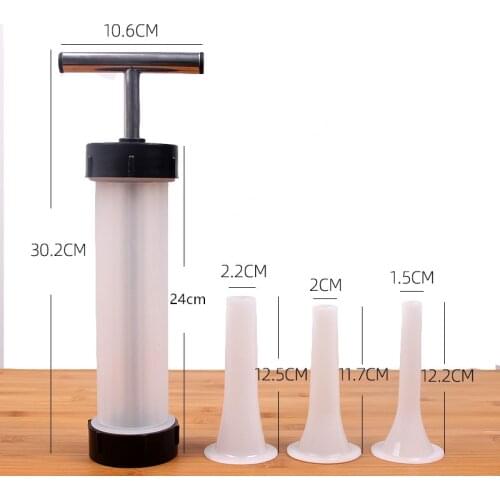 Fast Shipping Manual Sausage Meat Fillers Machine for Sausage Meat Stuffer Filler Hand Operated Sausage Machines Funnel Nozzle