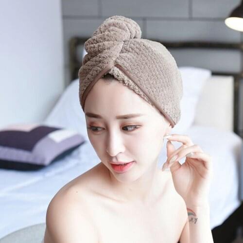 1 Pcs Mrosaa Magic Microfiber Bathing Quick Dry Hair Cap Turban Wrap Towel Hat Bathroom Cute Long Hair Hair-drying Shower Caps