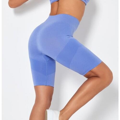 NORMOV Casual Women Shorts Seamless Slim High Waist Push Up Spandex Qucik Dry Workout Shorts Solid Fitness Shorts Female