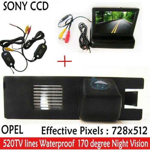 Car parking system CCD car reverse car rear view camera + Car Mirror Monitor for Vauxhall OPEL Astra Corsa Meriva Vectra Zafira
