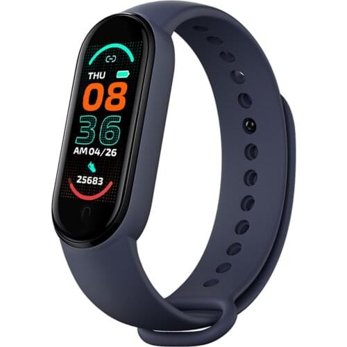 M6 Smart Bracelet Watch Fitness Tracker Heart Rate Blood Pressure Monitor Color Screen Smart Watch Sport Waterproof USB Charging