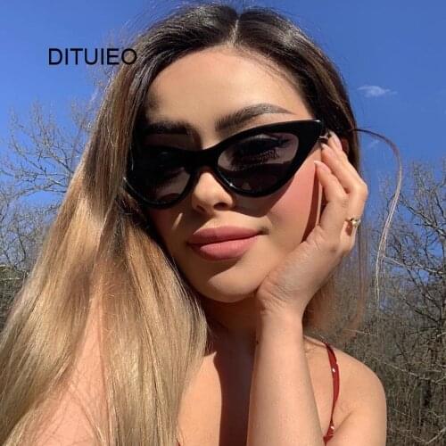 Cat Eye Women Sunglasses Fashion Luxury Brand Designer Lady Female Mirror Points Sun Glasses For Women Oculos De Sol Black
