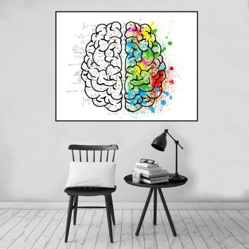 Brain Memory Structure Canvas Poster Living Room Wall Picture Home Art Decor