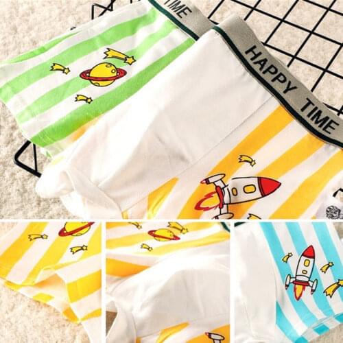 4Pc Boys Boxer Children Underwear Male Cotton Baby Panties Shorts Children Underpants 2-10Y