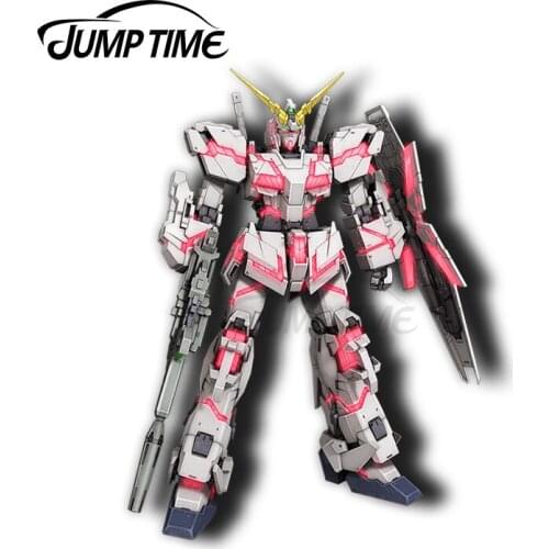 Jump Time 13 x 6.9cm For Gundam RX-0 Unicorn Destroy Mode Car Stickers Trunk Refrigerator Decal Air Conditioner Decoration