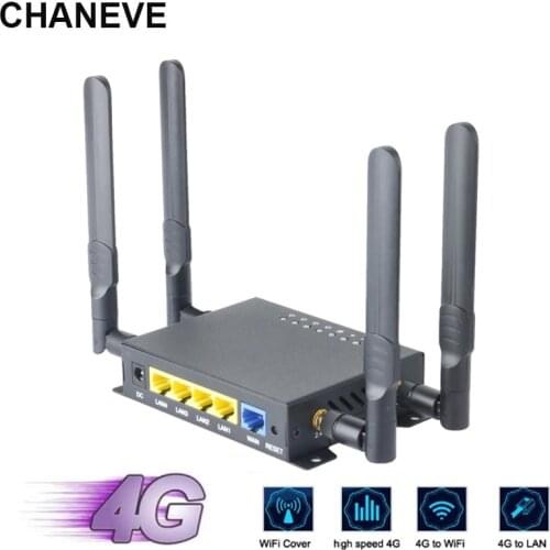 CHANEVE 300Mbps LTE WiFi Router 3G/4G Wireless CPE Router With SIM Card Slot USB Port And 4 High gain antenna support OpenWRT