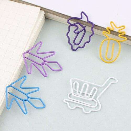 Fruit Paper Clips Cartoon Shape kawaii Shape Clip Large Size Super Cute Paper Clips Klips Paperclip Metal Clip