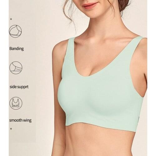 Women Seamless Bras Push Up Brassiere Bra Solid Color Gathers Pad Comfortable Bralette Wireless Underwear