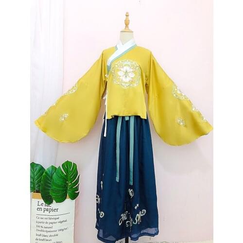 Women Hanfu Chinese Dress China Ancient Folk Dress Princess Costume Traditional Hanfu Female Dress Tang Suit Costume SL1406