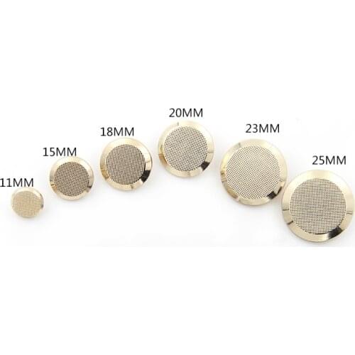 Clothing golden matte face mens suit button metal flat female small suit button clothes button 11mm-25mm