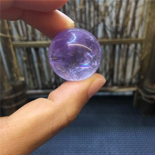 1pcs energy stone natural stones and minerals rainbow amethyst small ball reiki healing crystals sphere as pocket lucky crystal