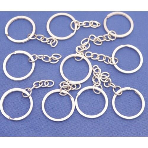 Lots 10 PCS 25mm Split Rings Key Chains Flat Circle Stainless Iron