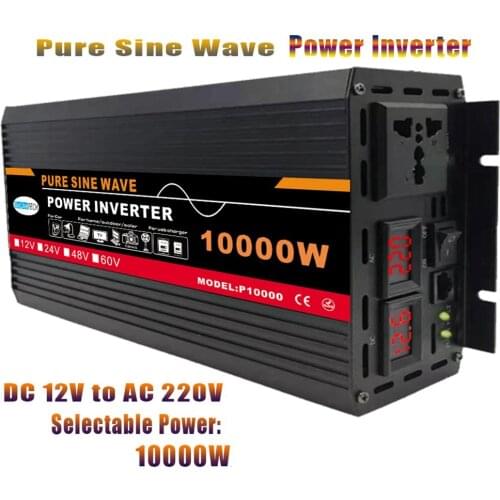 10000W Pure Sine Wave Power Inverter For Solar System/Solar Panel/Home/Outdoor/RV/Camping Wave Power Inverter